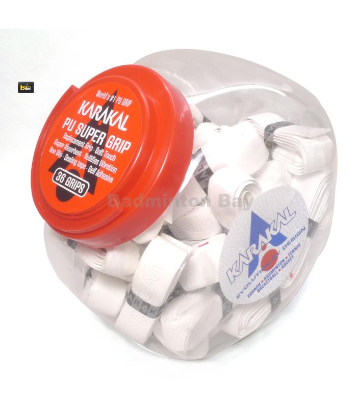 Karakal PU Super Replacement Grip (36 pieces in White Colour )