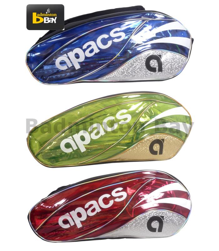 Apacs 2 Compartments Non-Thermal Transparent Vinyl Plastic (Front) Badminton Racket Backpack Bag AP606