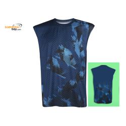 Apacs Dri-Fast SL22222 Sleeveless Navy Sports Quick Dry T-Shirt Jersey