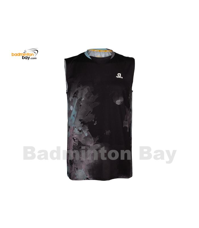 Apacs Dri-Fast SL22223 Sleeveless Black Sports Quick Dry T-Shirt Jersey