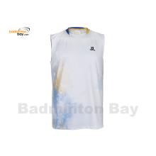 Apacs Dri-Fast SL22223 Sleeveless White Sports Quick Dry T-Shirt Jersey