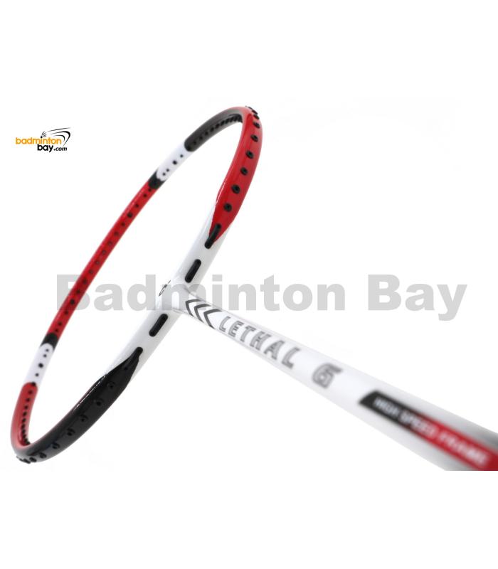 Apacs Lethal 6 White Red Badminton Racket (5U)