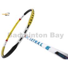 Apacs Lethal 6 White Yellow Badminton Racket (5U)