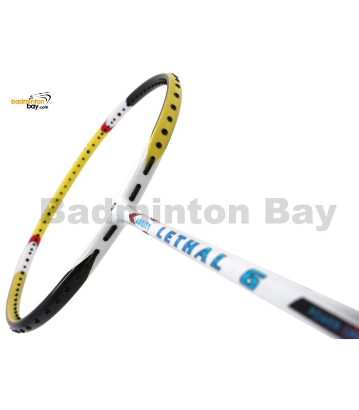 Apacs Lethal 6 White Yellow Badminton Racket (5U)