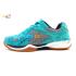 Apacs Aggressive 517 Shoes Turquoise Grey Indoor Badminton Court Shoes With Improved Cushioning and Outsole