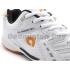 Apacs Aggressive 517 Shoes White Grey Indoor Badminton Court Shoes With Improved Cushioning and Outsole