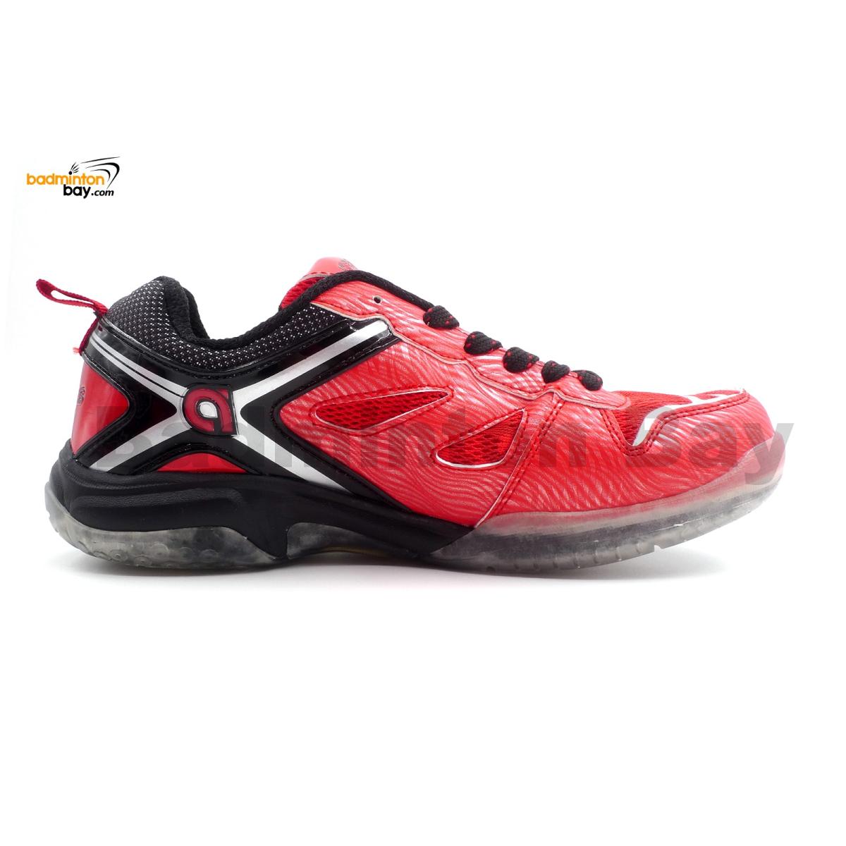 Apacs Cushion Power 070 Red Badminton Shoes With Transparent Outsole ...