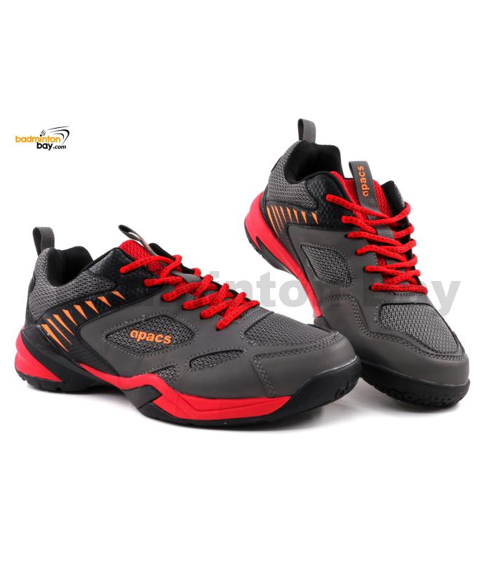 Apacs CP303-XY Dark Grey Red Shoe White With Improved Cushioning and ...