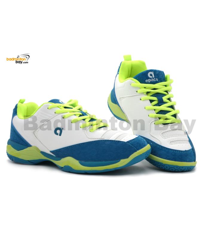 Apacs Cloud Stride CS260 Lapis Lazuli Lime Shoe White With Improved Cushioning and Outsole