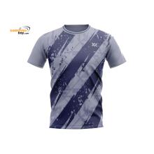 Maxx Dri-Fast MXFT111 Navy Grey Fashion Tee Sports Quick Dry T-Shirt Jersey