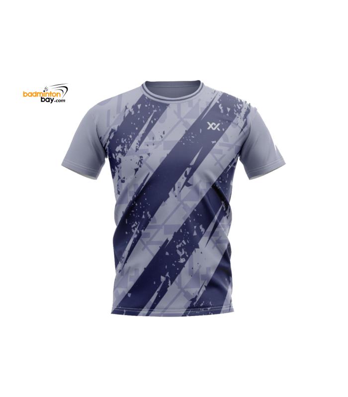 Maxx Dri-Fast MXFT111 Navy Grey Fashion Tee Sports Quick Dry T-Shirt Jersey