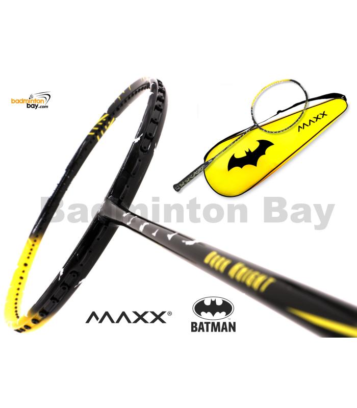 Maxx Dark Knight Black Batman 85th Anniversary Limited Edition Compact Frame Badminton Racket 4U-G6