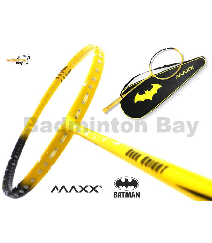 Maxx Dark Knight Yellow Batman 85th Anniversary Limited Edition Compact Frame Badminton Racket 4U-G6