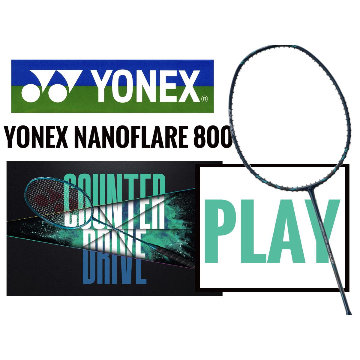 Yonex Nanoflare 800 Play Badminton Racket (Deep Green)